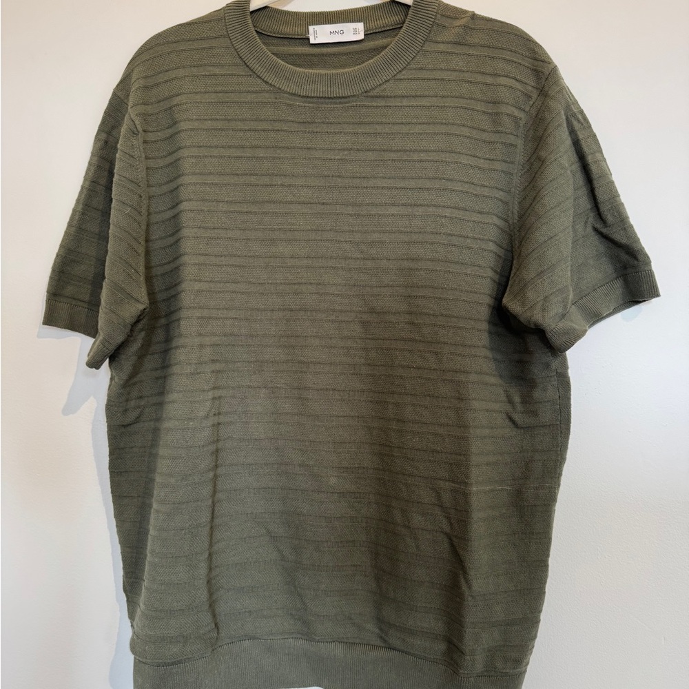 Men's Olive Green Short Sleeve Shirt